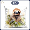 PILLOW 45X45 - WATERCOLOR SLOTH PAT. 1 - sewing set