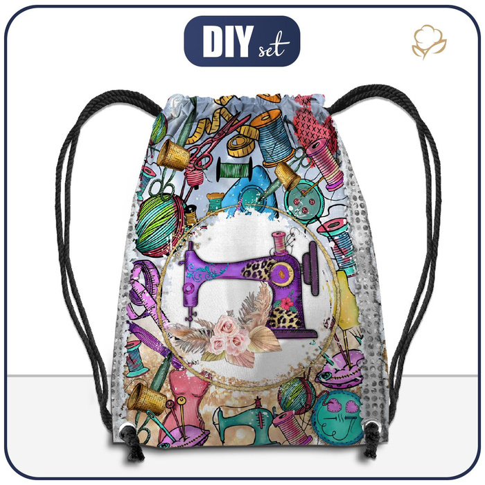 GYM BAG - PURPLE SEWING MACHINE - small