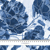 100cm BLUMEN Ms. 5 (classic blue) - Viskose Webware