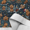 CHRISTMAS CAPYBARA - Drelich bavlněný