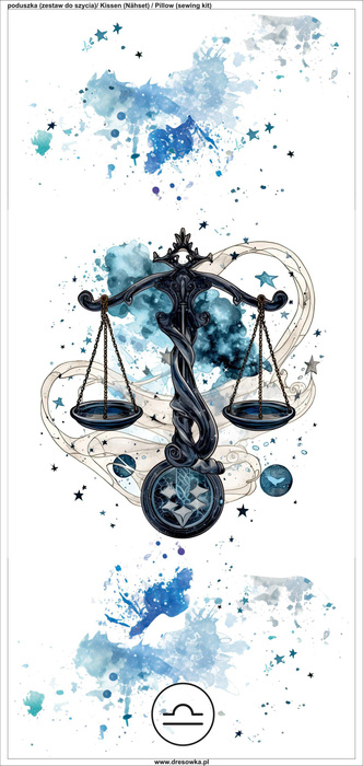 POLŠTÁŘ 45x45 - LIBRA - Potahový velur - Sada šití