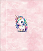 CUTE UNICORN PAT. 1 - PANEL (60cm x 50cm) brushed knitwear with elastane ITY