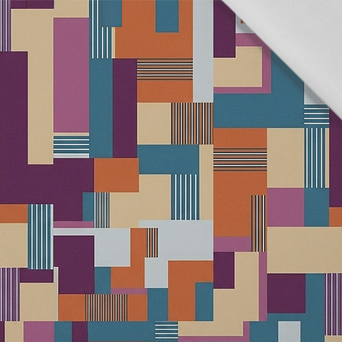 RETRO GEOMETRIC WZ. 1 - tkanina bawełniana