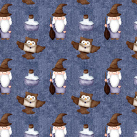 ZAUBERMIX 3 (ZAUBERSCHULE) / ACID WASH DUNKELBLAU - Baumwoll Webware