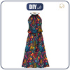 ŠATY "DALIA" MAXI (S-M) - COLORFUL LEAVES VZ. 2 - Sada šití 
