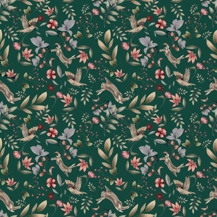 HARES AND BIRDS / BOTTLED GREEN (INTO THE WOODS)