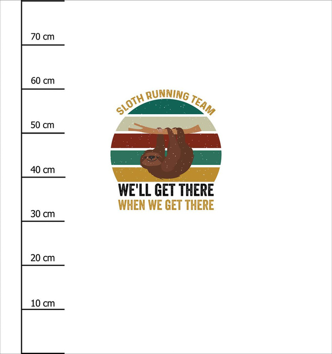 SLOTH RUNNING TEAM / white - panel (75cm x 80cm)