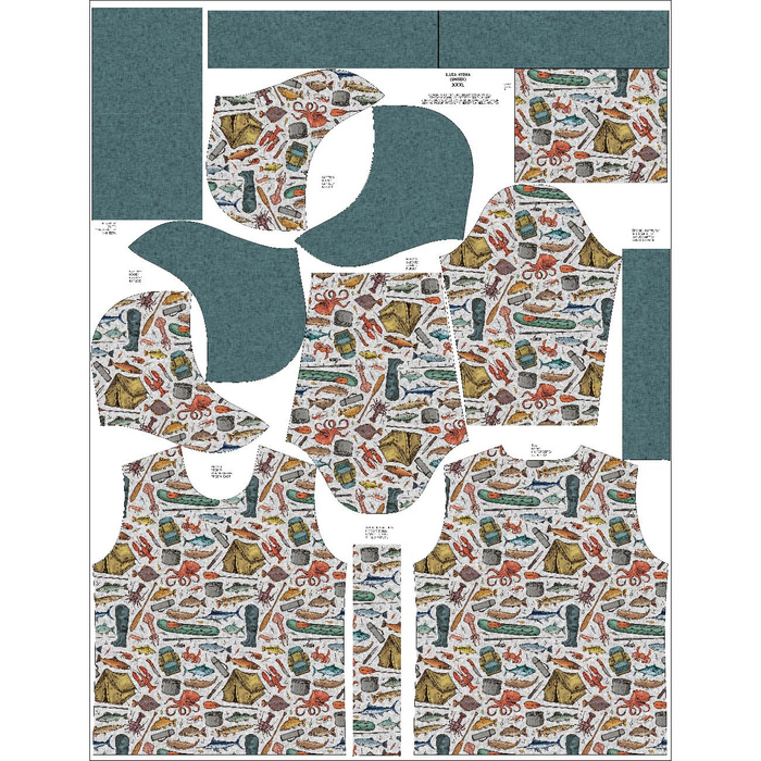 BLUZA Z KAPTUREM UNISEX (HYDRA) - WĘDKARSTWO (HOBBY I ZAWODY) - zestaw do uszycia M