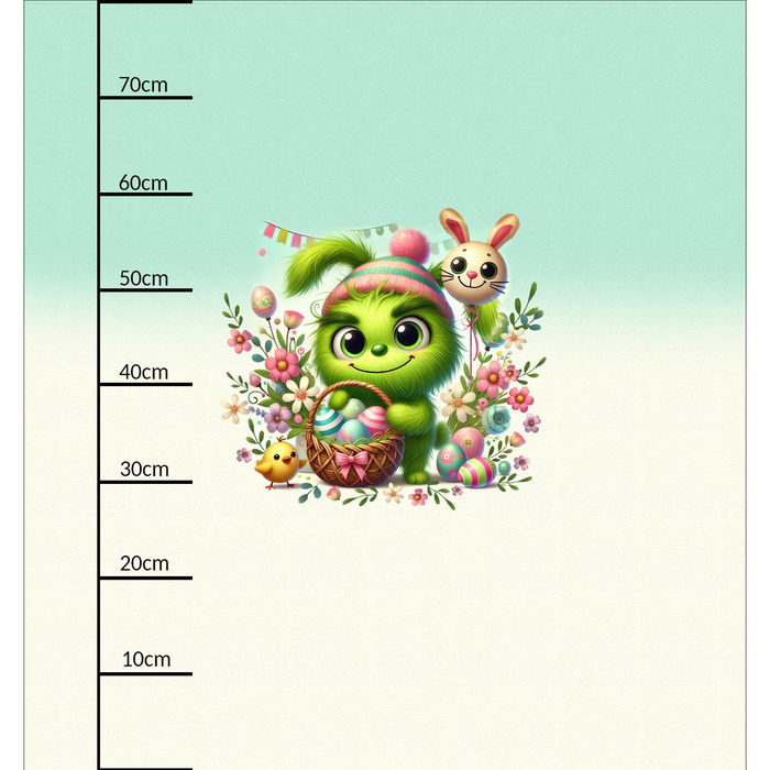 FUNNY EASTER WZ. 2 - Panel (75cm x 80cm) SINGLE JERSEY PANEL