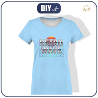 WOMEN’S T-SHIRT - RETRO WAVE / light blue - single jersey L