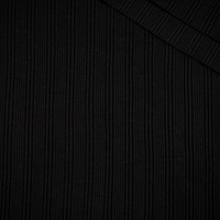 Ribbed knit fabric - BLACK (D-16)