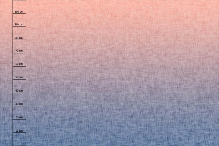 OMBRE / ACID WASH - blue (peach) - PANORAMIC PANEL (110cm x 165cm)