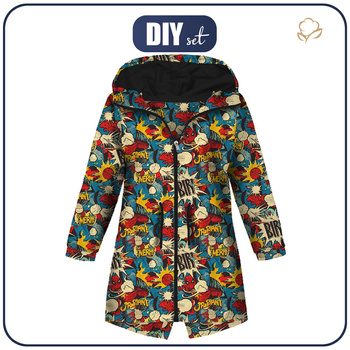 KIDS PARKA (ARIEL) -  RETRO COMICS wz.1 - sewing set (98/104)