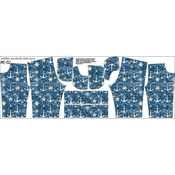 KURZE KINDERHOSE (RIO) - MARINE m. 4 - Sommersweat (146/152)