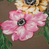 PEONY FLOWERS pat. 2 / coffee with milk - georgette
