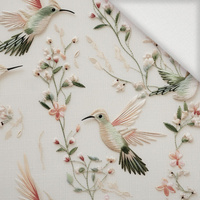 PASTEL BIRDS VZ. 6 (Kolibříci) - Tkanina na ubrusy