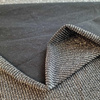 Loopback knit fabric with lurex thread - BLACK / Silver