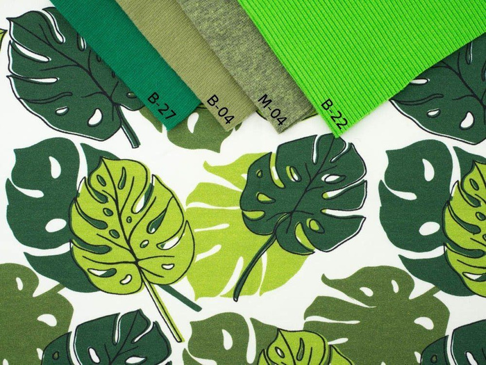50cm TROPIC LEAVES - single jersey TE210