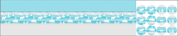 WEIHNACHTSKRANZ - Alaska / hellblau - Nähset