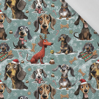 DOGS WZ. 3 / CHRISTMAS - Cotton woven fabric