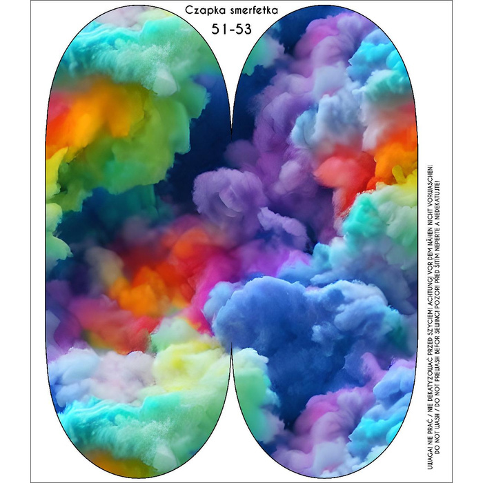 "Beanie" cap - RAINBOW CLOUDS 48-50