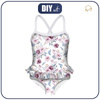 Girl's swimsuit - WATERCOLOR BOUQUET Pat. 2 - 110-116