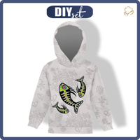 KID'S HOODIE (ALEX) - FISH BRUNO (DIA DE LOS MUERTOS) - sewing set