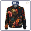 DAMEN BOMBERJACKE (KAMA) - FLOWERS AND SKULL - Nähset M