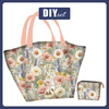 Torba XL z saszetką 2 w 1 - PASTEL FLOWERS WZ. 35 - zestaw do uszycia