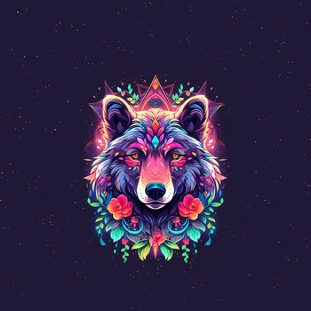 ANIMALS MANDALA wz.6 - panel (60cm x 50cm) tkanina wodoodporna