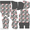 CLASSIC WOMEN’S HOODIE (POLA) - FLAMINGOS WITH LEAVES - looped knit fabric - XXL