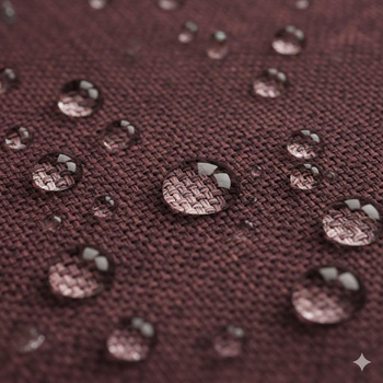 AUBERGINE - Waterproof woven fabric linen imitation