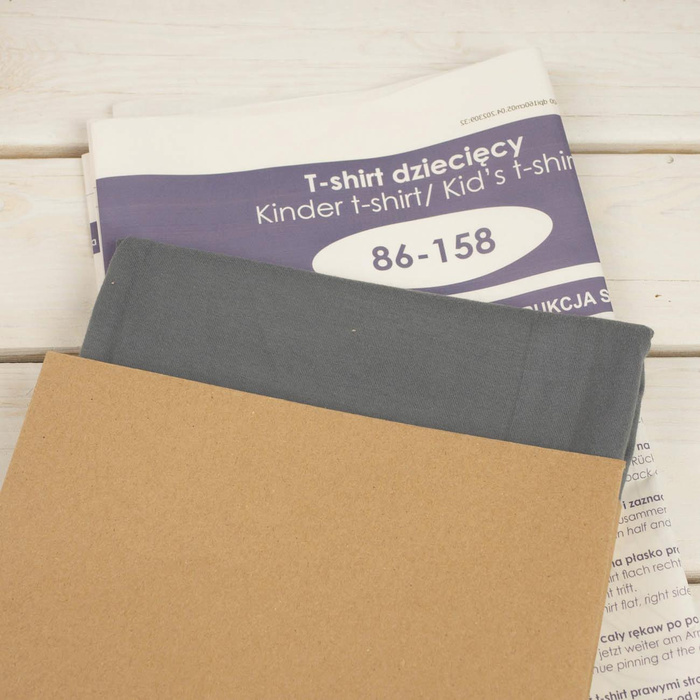 2-PACK - BASIC KID’S T-SHIRT - DARK GREY - sewing set