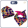 KID'S CAP AND SCARF (CLASSIC) - BUTTERFLIES / colorful 55-58