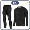 THERMO KOMPLET MĘSKI (STEVE) - BETON / czarny - zestaw do uszycia XXL