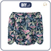 Bluzka hiszpanka (SOFIA) - KWIATY I MOTYLE / navy - zestaw do uszycia M