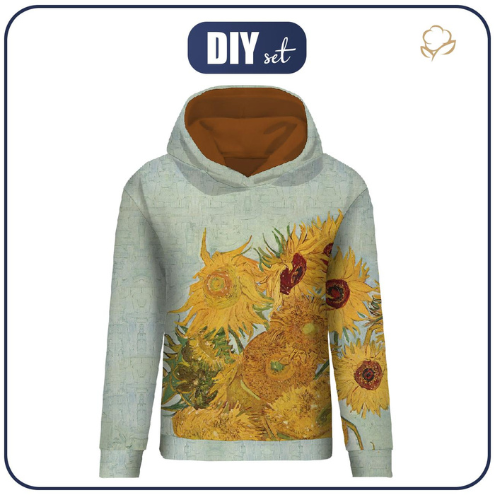 CLASSIC DAMEN HOODIE (POLA) - SONNENBLUMEN (Vincent van Gogh) - Nähset XS