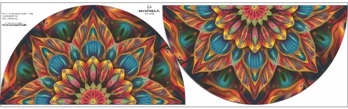 Circle skirt panel - COLORFUL MANDALA WZ. 6