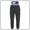 MEN'S JOGGERS (GREG) - MELANGE GRAPHITE - sewing set L