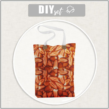 SHOPPER TASCHE - ERDBEEREN - Baumwoll Webware - Nähset