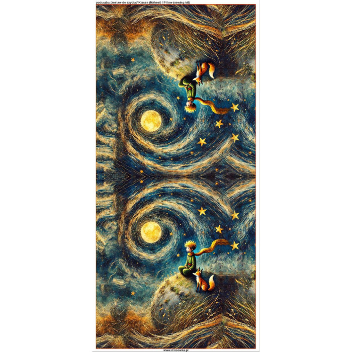 PODUSZKA 45X45 - FAIRY WORLD WZ.17 - Panama 220g - zestaw do uszycia