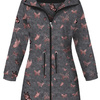 PARKA DAMSKA (ANNA) - MOTYLE (BROKATOWE MOTYLE) / ACID WASH SZARY - softshell L