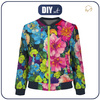 WOMEN’S BOMBER JACKET (KAMA) - COLORFUL FLOWERS PAT. 2 - sewing set XL