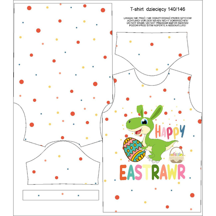 KID’S T-SHIRT - EASTER DINO - sewing set (104/110)