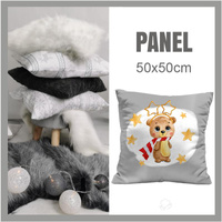 CUSHION PANEL - LEO THE WINTER BEAR