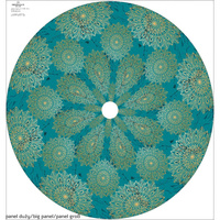MANDALA pat. 5 / emerald - big circle skirt panel