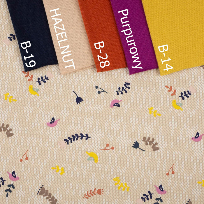 BIRDS AND TWIGS / herringbone - single jersey