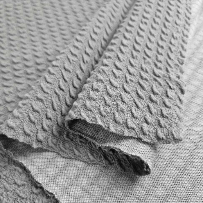 3D Waffle Cotton Knit - ECO MELANGE D-190 