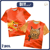 2-PACK - T-SHIRT DZIECIĘCY - CZERWONY NINJA  - ZESTAW DO USZYCIA (152/158)