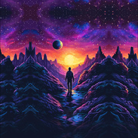 NEON GALAXY WZ.5 - panel (60cm x 50cm) - Welur tapicerski